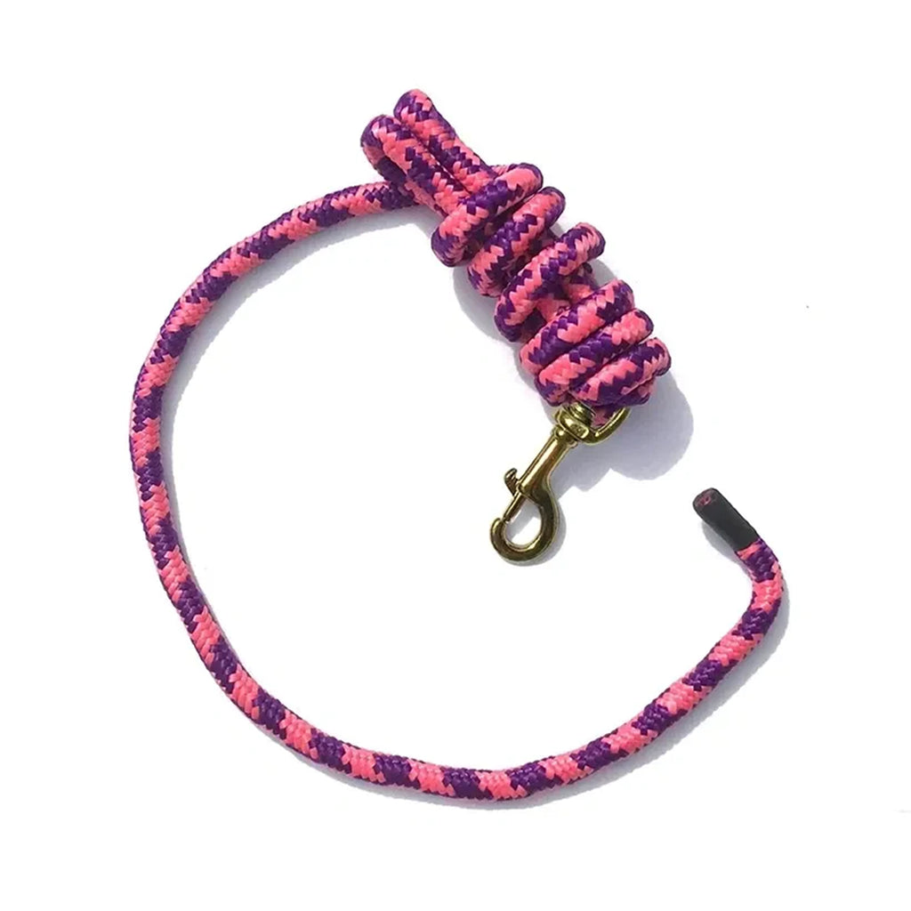 Pink and purple poly tie lead.