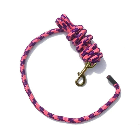 Pink and purple poly tie lead.
