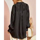 Andree Women's Black Shiny Blouse