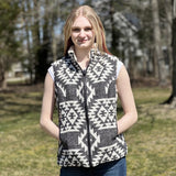 Montana Co. Women's Black/White Aztec Vest
