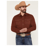 Wrangler Retro Men's Solid Corduroy Long Sleeve Snap Western Shirt
