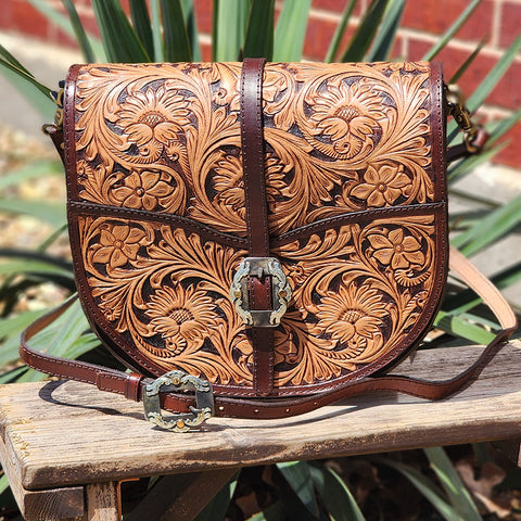 American Darling Tooled Leather Purse