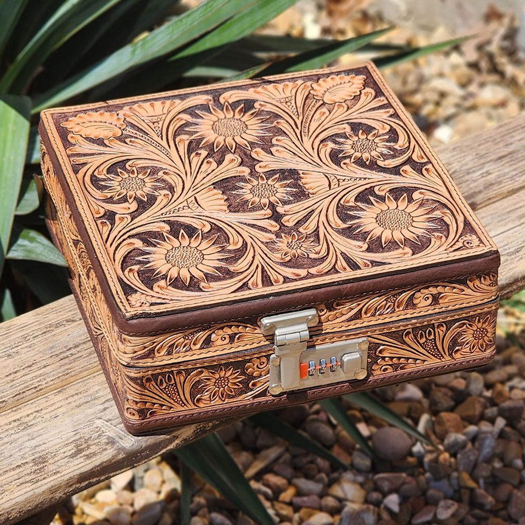 American Darling Large Tooled Locking Jewelry Case Western Edge, Ltd.