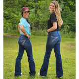 7 For All Mankind Women's Med Wash Silver Stitch Dojo