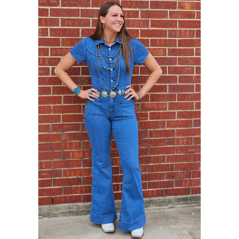 Denim Button Jumpsuit