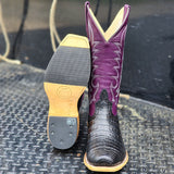 Horse Power Black Caiman Belly Boots