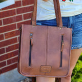 American Darling Cowhide & Tooled Leather Shoulder Bag