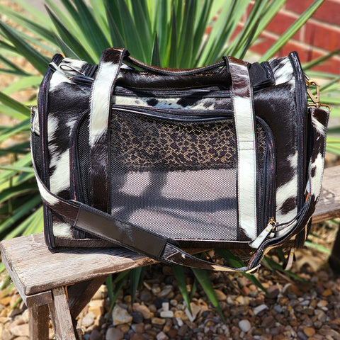 Cowhide Dog Carrier