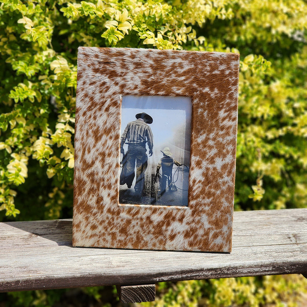 Brown Cowhide Frame