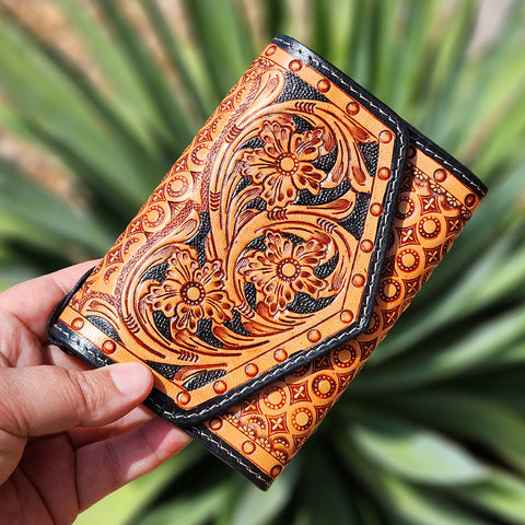 Myra Small Tooled Leather Wallet