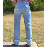 Flying Monkey Light Wash 90's Vintage Wide Leg Jeans