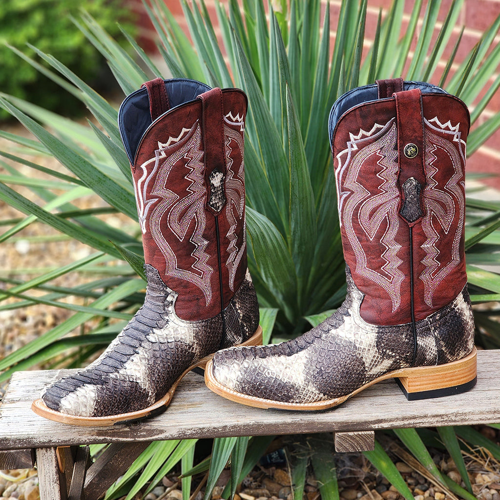 Tanner Mark Python Satin Slate Boots – Western Edge, Ltd.