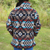 Cruel Girl Women's Black Aztec Tweed Coat