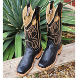 Olathe Black Smooth Ostrich Boots
