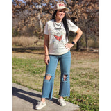 Vervet Blue Grey 90's Distressed Crop Jeans