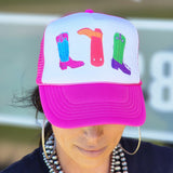 Neon Boots Trucker Cap