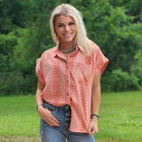 Dobby Peach Stripe Shirt