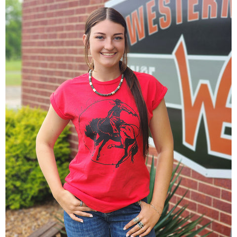 Yee-Haw Red  Rodeo Tee