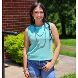 Women's Mint Ribbed Tank