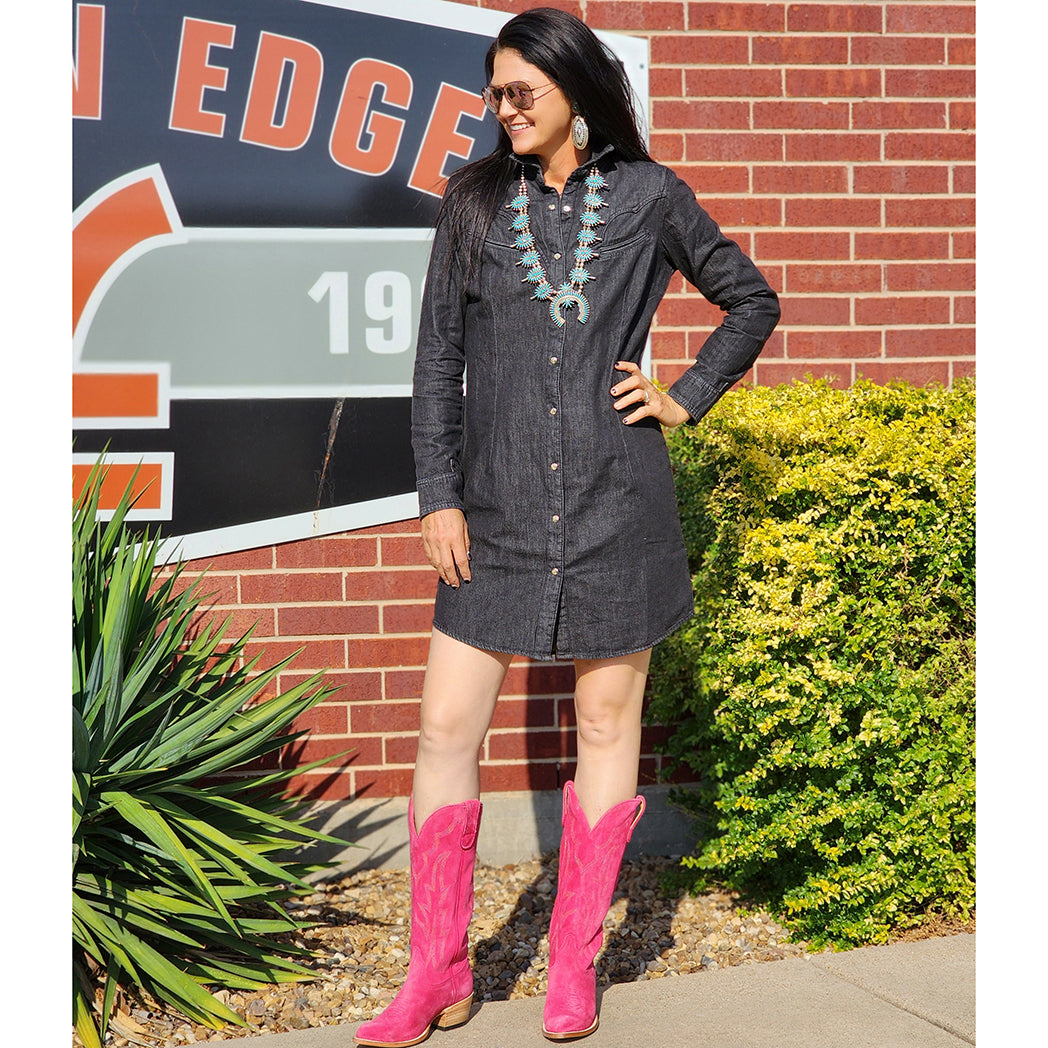 Wrangler Women's Black Denim Dress Wrangler Women's Black Denim Dress