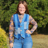 Lainey Wilson Collection from Wrangler - Dentim Patchwork Vest