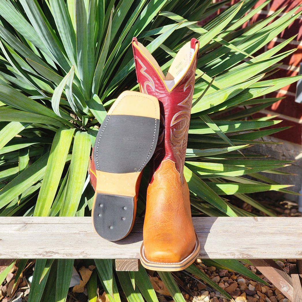 Olathe Men's Tan Bison Sangria Boots