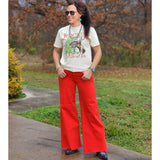 Red Fiesta Wide Leg Palazzo Jean