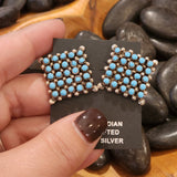 Snake Eye turquoise studs 