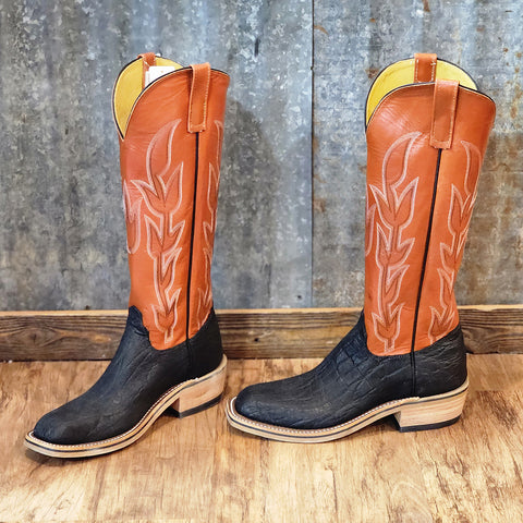 black elephant vamps with burnt orange tops 