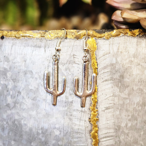 sterling silver cactus dangles 