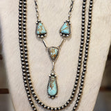 " Largo Set " #8 Turquoise Lariat & Earrings Set 