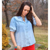 Chambray Braid Blouse