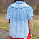 Chambray Braid Blouse