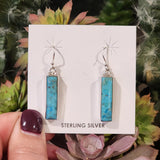" Anna " Turquoise Bar Earrings