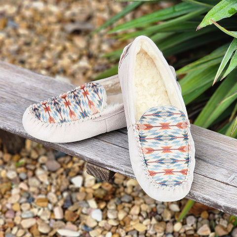 Tan Fleece lined Pendleton Slippers 