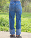 Vervet High Rise Cuffed Baggy Wide Leg