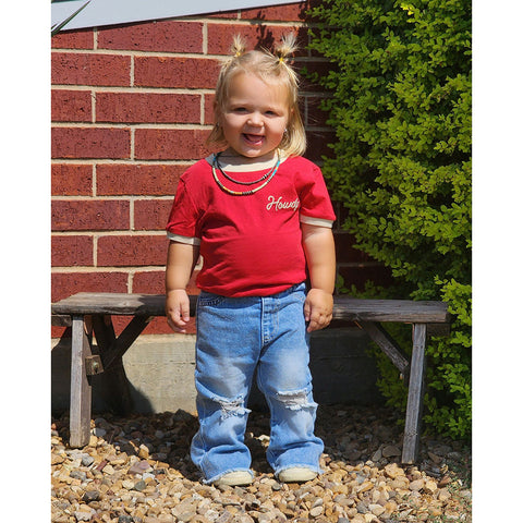 Howdy Toddler Vintage Ringer T-Shirt