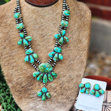 " Bentley " Sonoran Gold Cluster Necklace & Earring Set