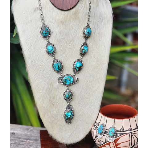 " Layla " Turquoise Lariat Set