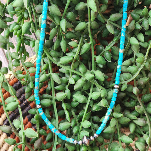 " Mataya " Turquoise & Silver Necklace