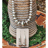 " Lawrence " Hand made Silver Navajo Pearl Necklace