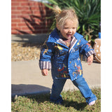 Kids Lazy J Navy Quilted Jacket