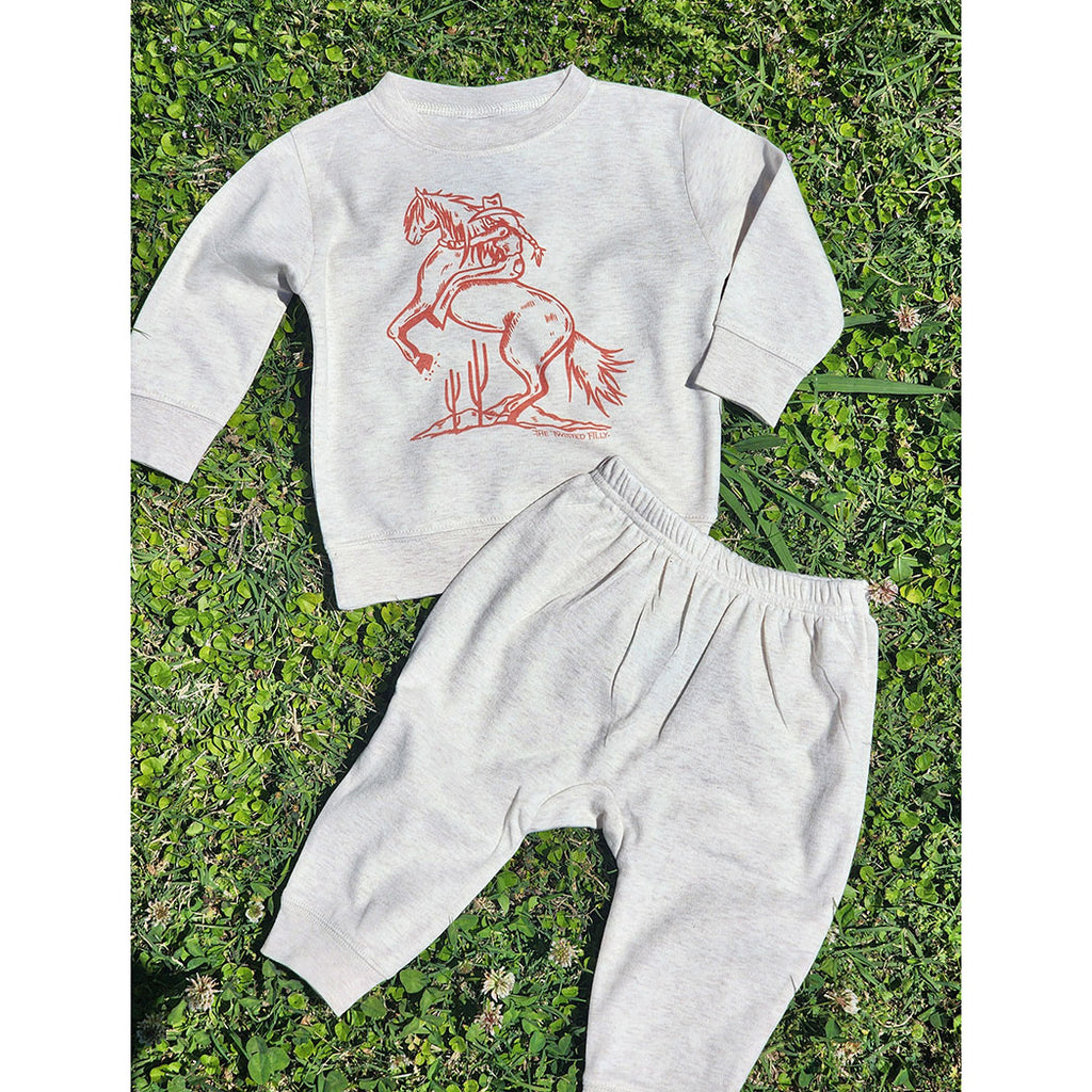 Girls Bucking Cowgirl Sweat Suit