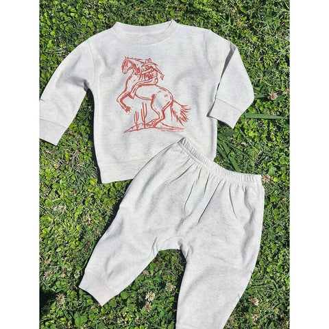 Girls Bucking Cowgirl Sweat Suit