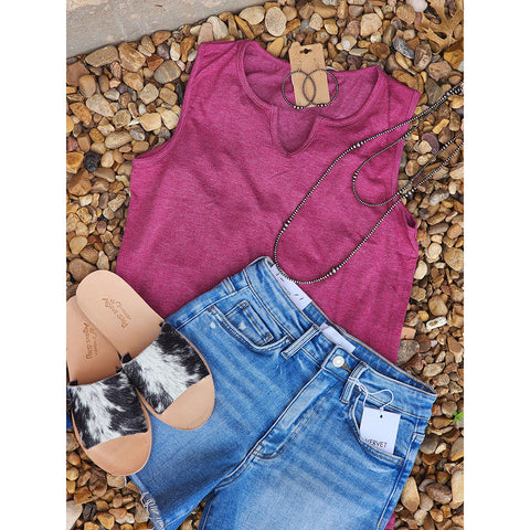 Women's Burgundy Tank Top
