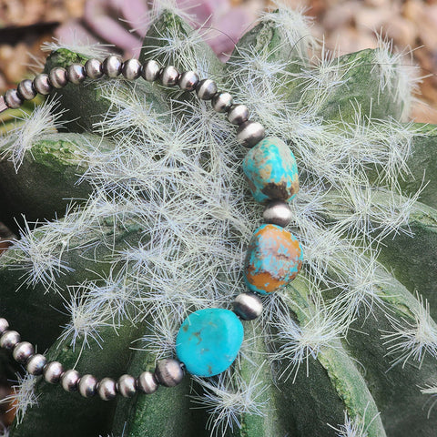 " Glenna " Navajo Pearl & Turquoise Bracelet