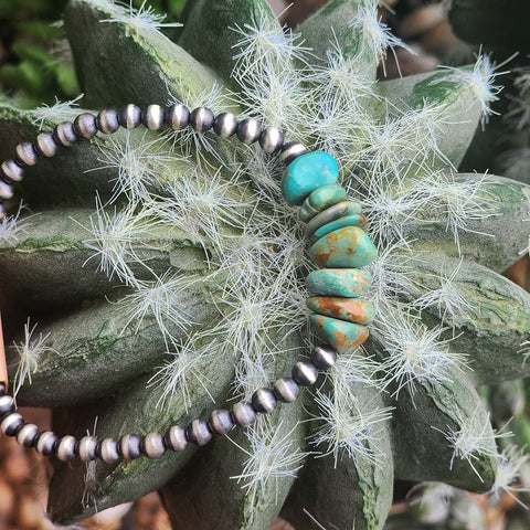 " Frya " Navajo Pearl & Turquoise Bracelet