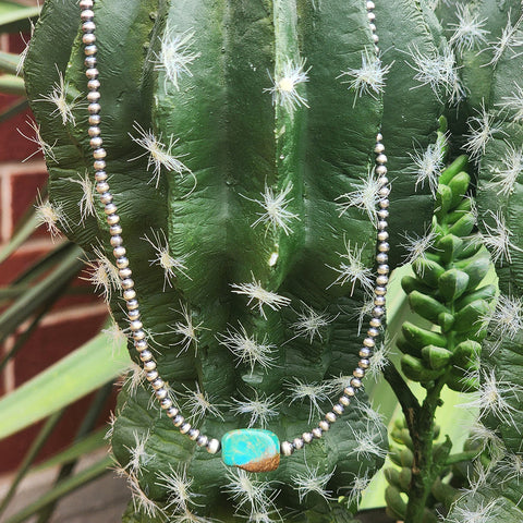 " Yandy " Navajo Pearl & Turquoise Necklace