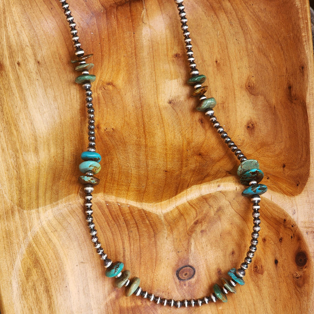 " Netasha " Navajo Pearl & Turquoise Necklace