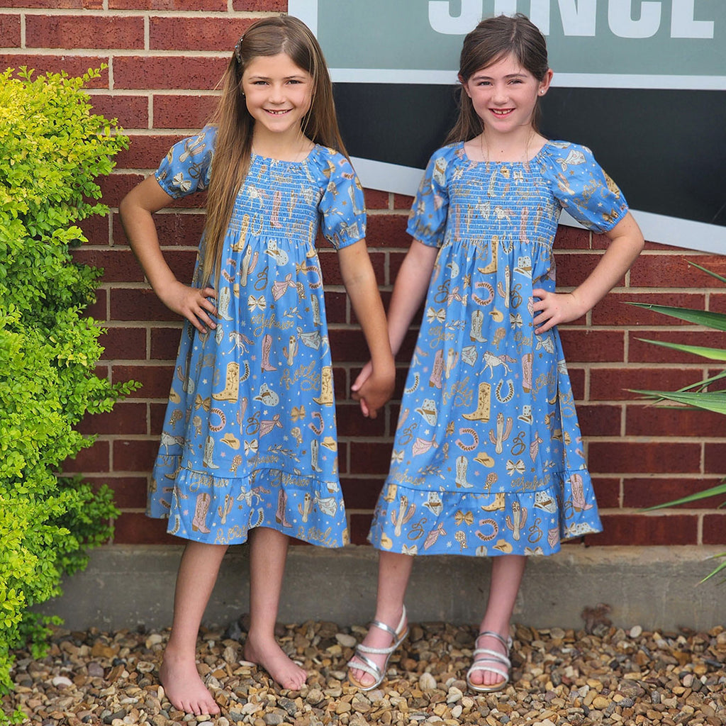 Blue Yee Haw Dress